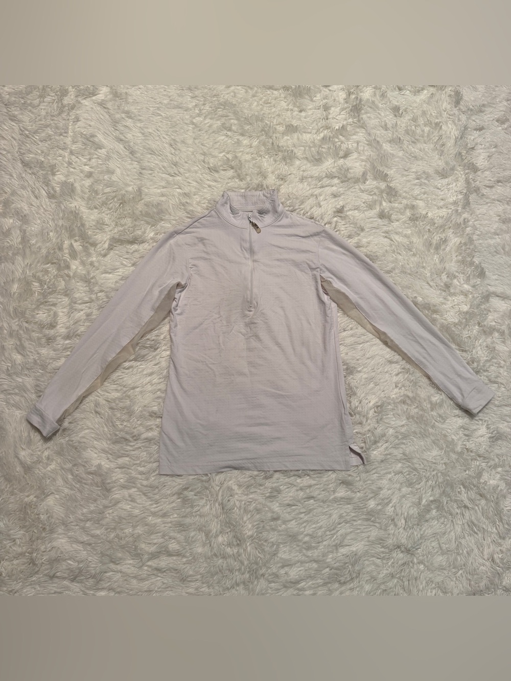 Child’s Small White EIS Long Sleeve Horseback Riding Sunshirt. Good Condition.